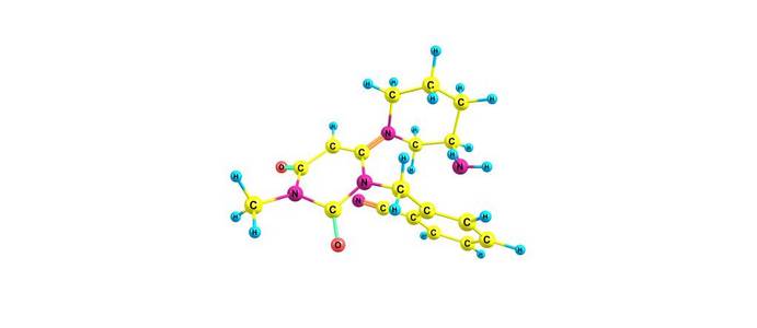 格列分子结构上白色孤立