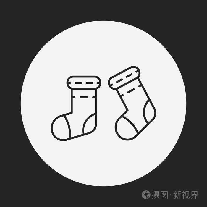 婴儿袜子线图标