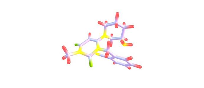 格列分子结构上白色孤立