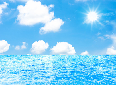 蓝天与大海图片