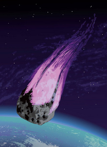 小行星进入地球大气层图片