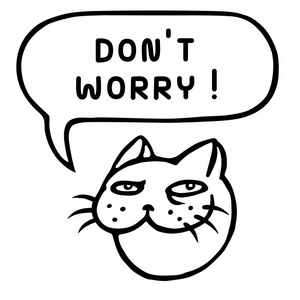 担心卡通不用担心卡通猫头.讲话泡泡.矢量图照片