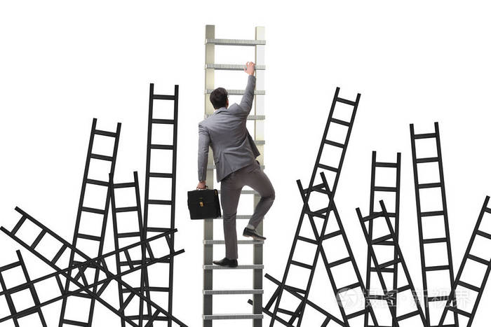 职业生涯概念与商人爬梯子