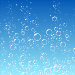 在色背景上的水泡沫模式照片