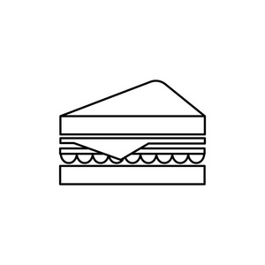 三明治图标三明治矢量线图标 标志 插图背景,可编辑笔触照片