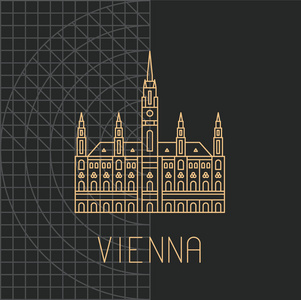 维纳的市政厅。维也纳的主要标志