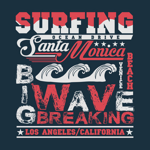 T事儿冲浪加利福尼亚州圣塔莫尼卡冲浪水上运动