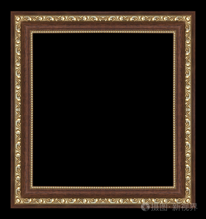 一个黑色的背景上孤立的框架
