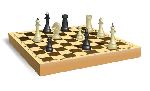 黑色的国王在棋子的位置