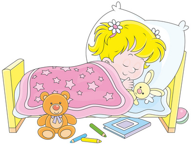 睡觉可爱的小宝宝在家里睡觉卡通男孩睡觉