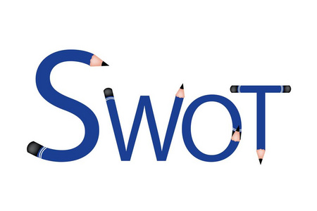 形成了 Swot 分析战略管理的铅笔