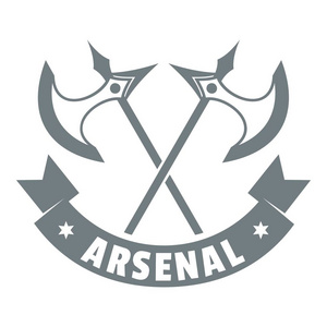 刀logo中世纪的斧头 logo,简单的灰色风格照片