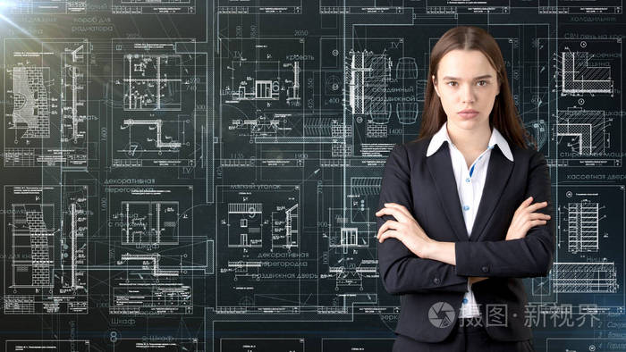 女商人建筑师工程师施工组织设计和经营理念