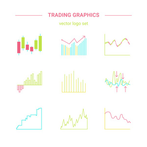 交易图形矢量图标集