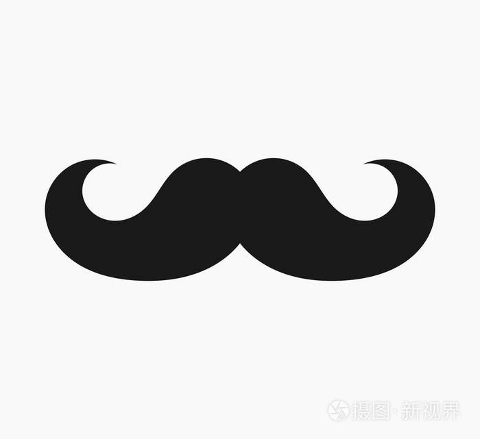 小胡子图标矢量