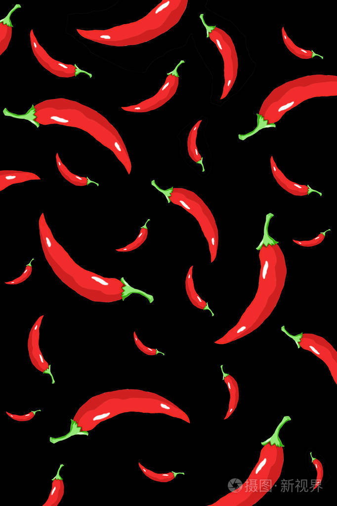 对孤立背景颜色红辣椒壁纸
