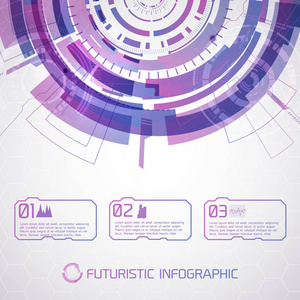 紫色圆未来派图表