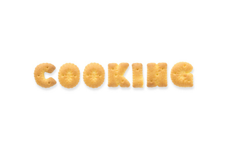 这封信字烹饪。字母饼干饼干
