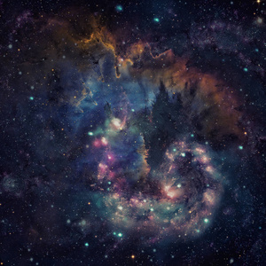 深度空间的螺旋星系