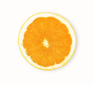切片的橙色隔离