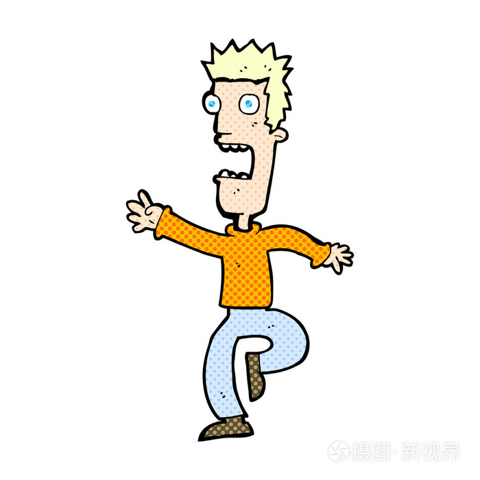 漫画卡通漫画尖叫的人