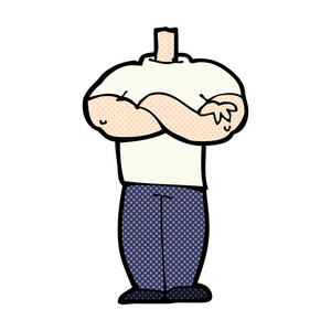 漫画卡通体交叉着双臂 混合和匹配漫画动漫类照片