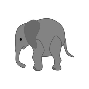 大象的插图矢量
