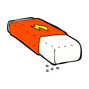 漫画卡通铅笔橡皮擦插画