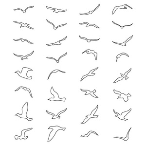 海鸥符号图片-海鸥符号素材-海鸥符号插画-摄图新视界