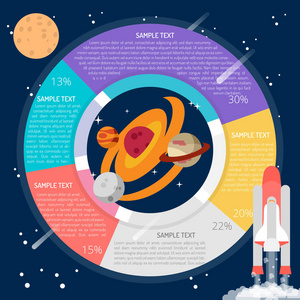 宇宙的信息图表概念