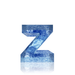 3d 的蓝色水或冰字体集或集合
