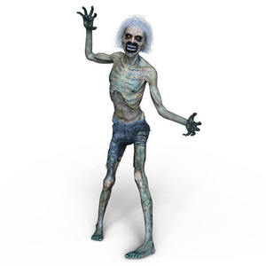 僵尸亡灵3d cg 渲染的僵尸照片