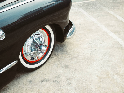 古董车古董车收藏复古风格车轮零件照片