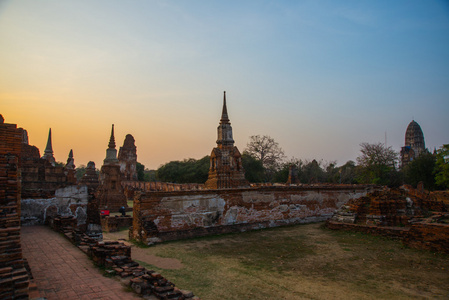 在大城府市市的古建筑。Asia.thailand