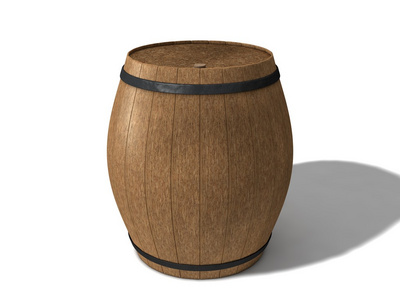 在白色的 3d 酒精 barrel.isolated