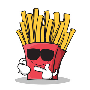 酷卡通人物超级酷的薯条卡通人物照片