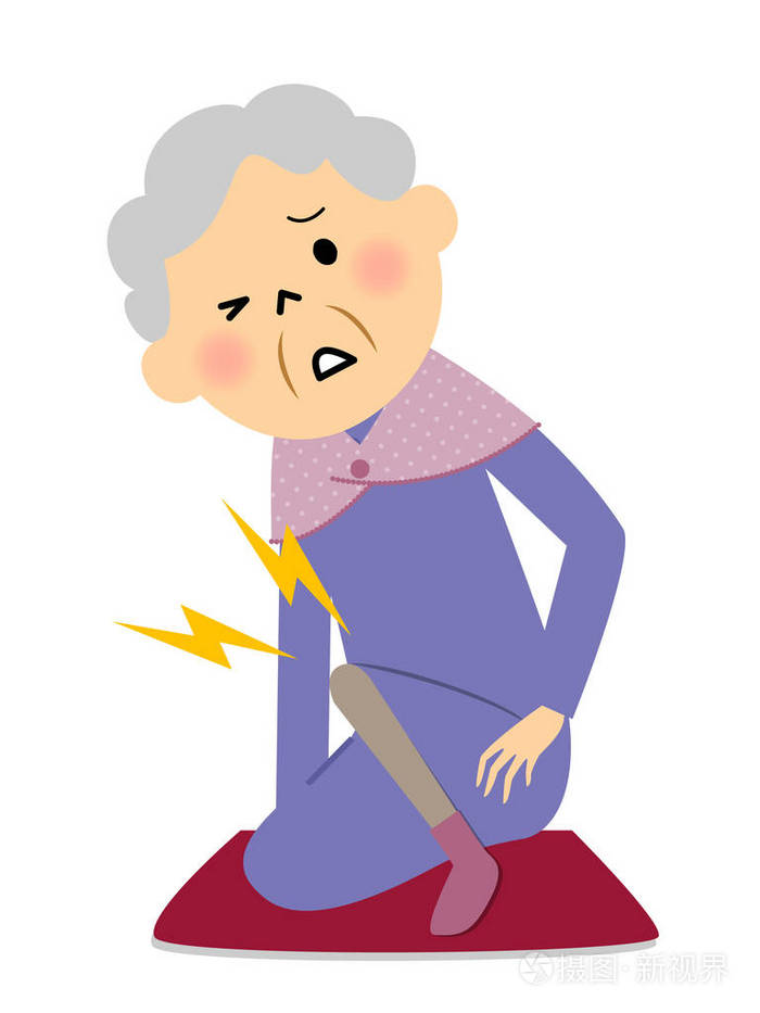 老年妇女,膝关节疼痛