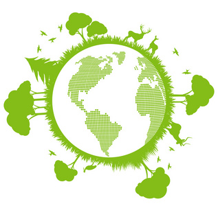 grna och ren ekologi jorden vrlden begreppet vektor bakgrund绿色