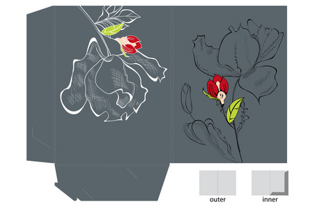用鲜花文件夹模板