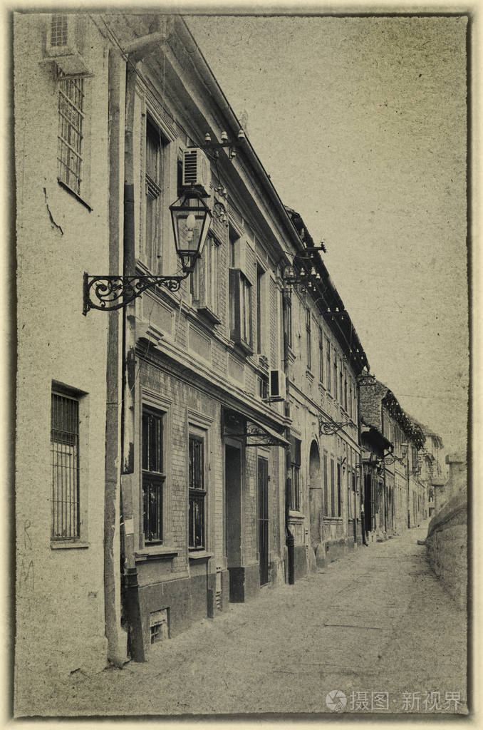 街道与老城区的老房子