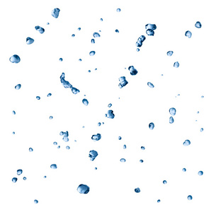 水溅滴蓝色液体泡图片
