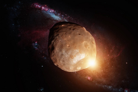 天然卫星火卫一是最大的天然卫星的火星照片