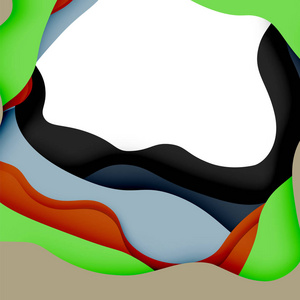 3d 矢量抽象背景与切割形状