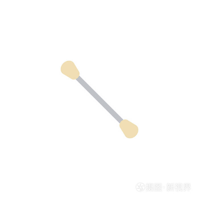 矢量图的平面图标棉花芽孤立在干净的背景.可以用作棉, 棉签, 芽符号