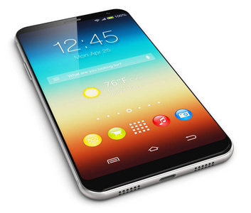 现代触摸屏智能手机照片