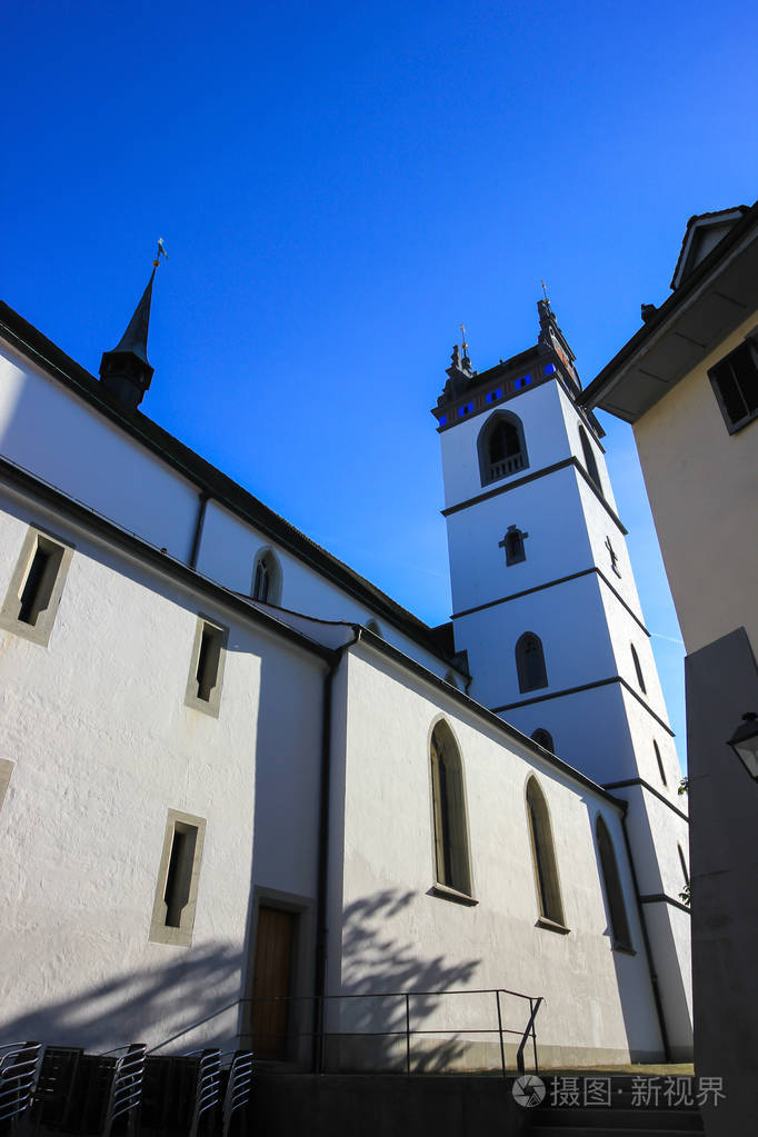 街道和建筑物从瑞士阿尔高
