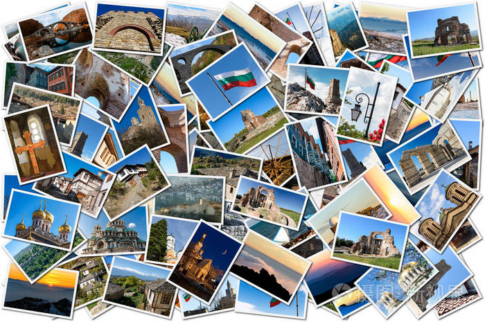 来自保加利亚的旅行照片拼贴
