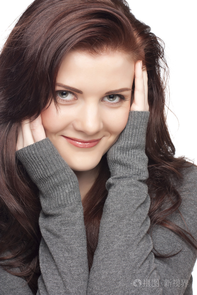 可爱的女人的肖像