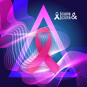 粉红丝带乳腺癌癌症认识横幅