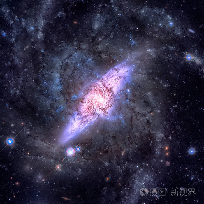 在长蛇座的螺旋星系